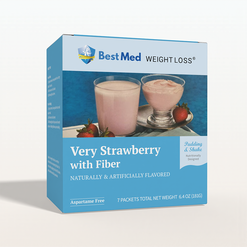 BestMed Very Strawberry Pudding & Shake With Fiber (7ct)