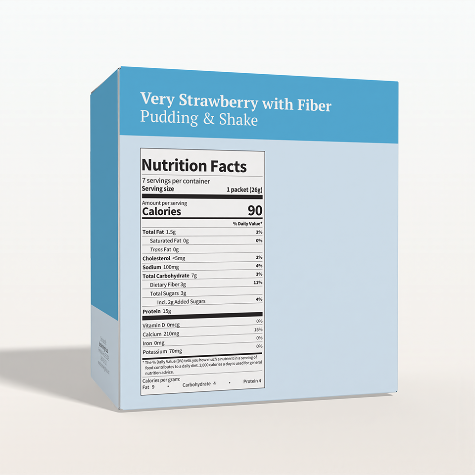 BestMed Very Strawberry Pudding & Shake With Fiber (7ct)