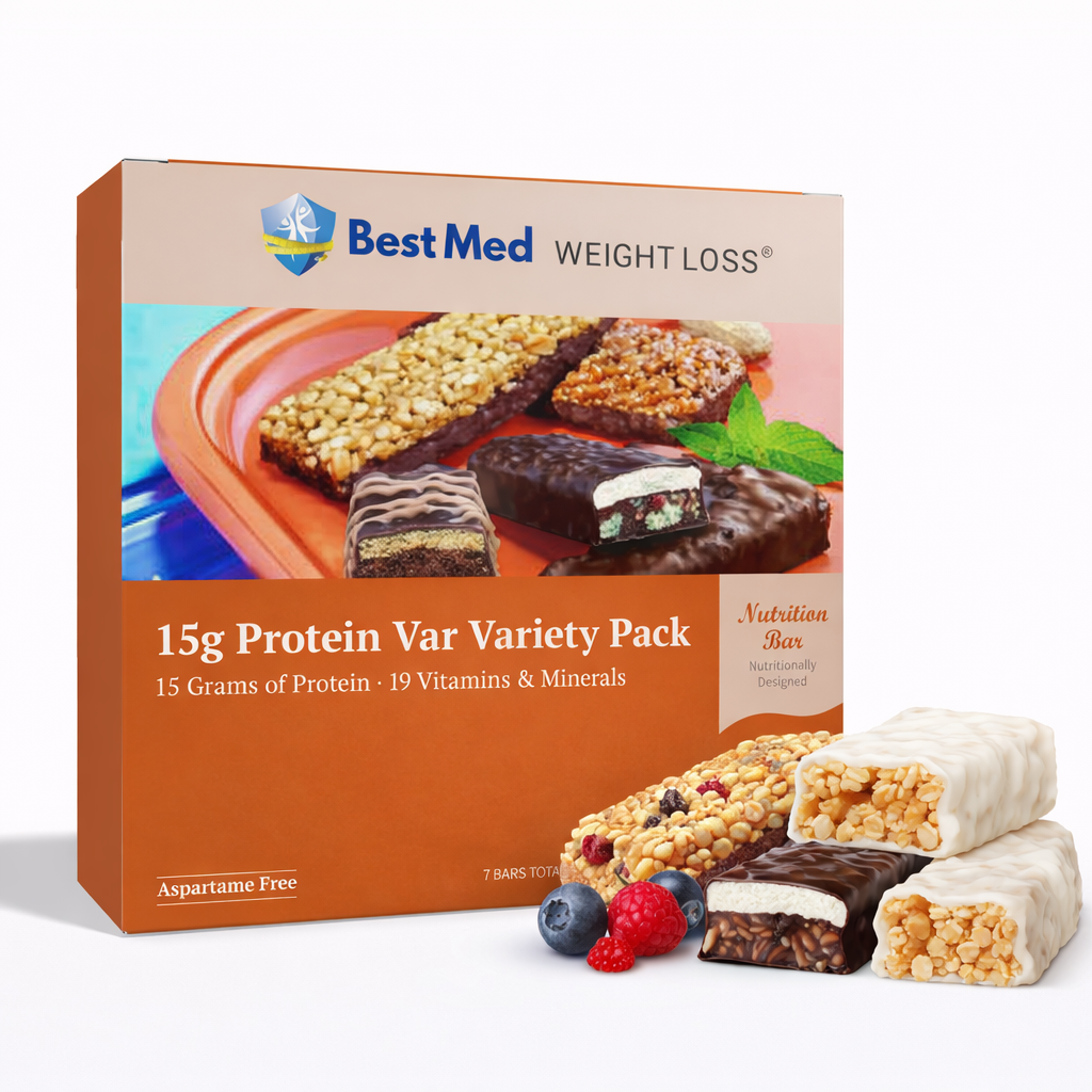 BestMed Meal Replacement Protein Bar, Variety Pack (7ct)