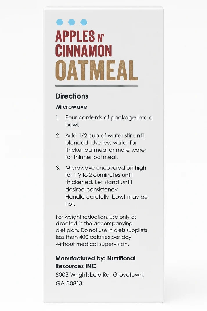 NutriWise Apples & Cinnamon High-Protein Oatmeal (7ct)