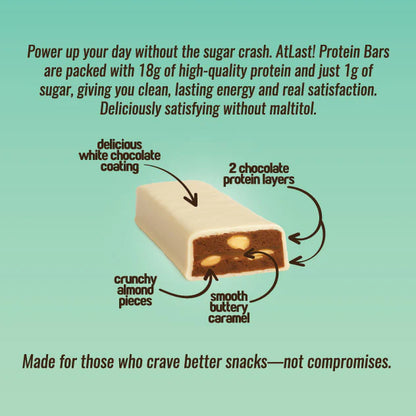 Atlast! Infusion White Almond 18g Protein Bars 4ct