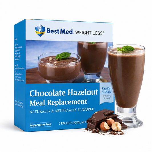 BestMed Chocolate Hazelnut High-Protein Meal Replacement Shake Pudding & Shake (7ct)
