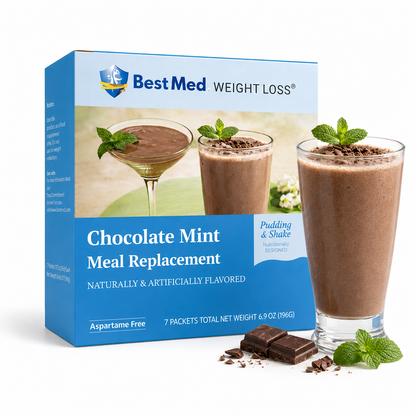 BestMed Chocolate Mint High-Protein Meal Replacement Shake Pudding & Shake (7ct)