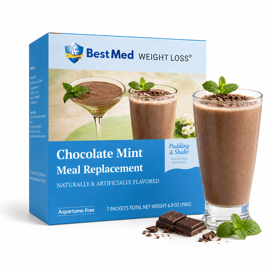 BestMed Chocolate Mint High-Protein Meal Replacement Shake Pudding & Shake (7ct)