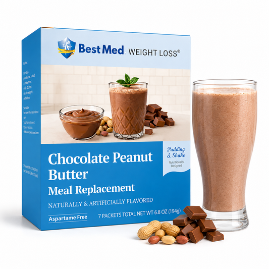 BestMed Chocolate Peanut Butter Pudding & Shake Meal Replacement (7ct)