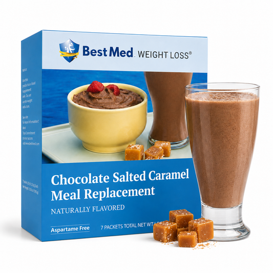 BestMed Chocolate Salted Caramel High-Protein Meal Replacement Shake Pudding & Shake (7ct)
