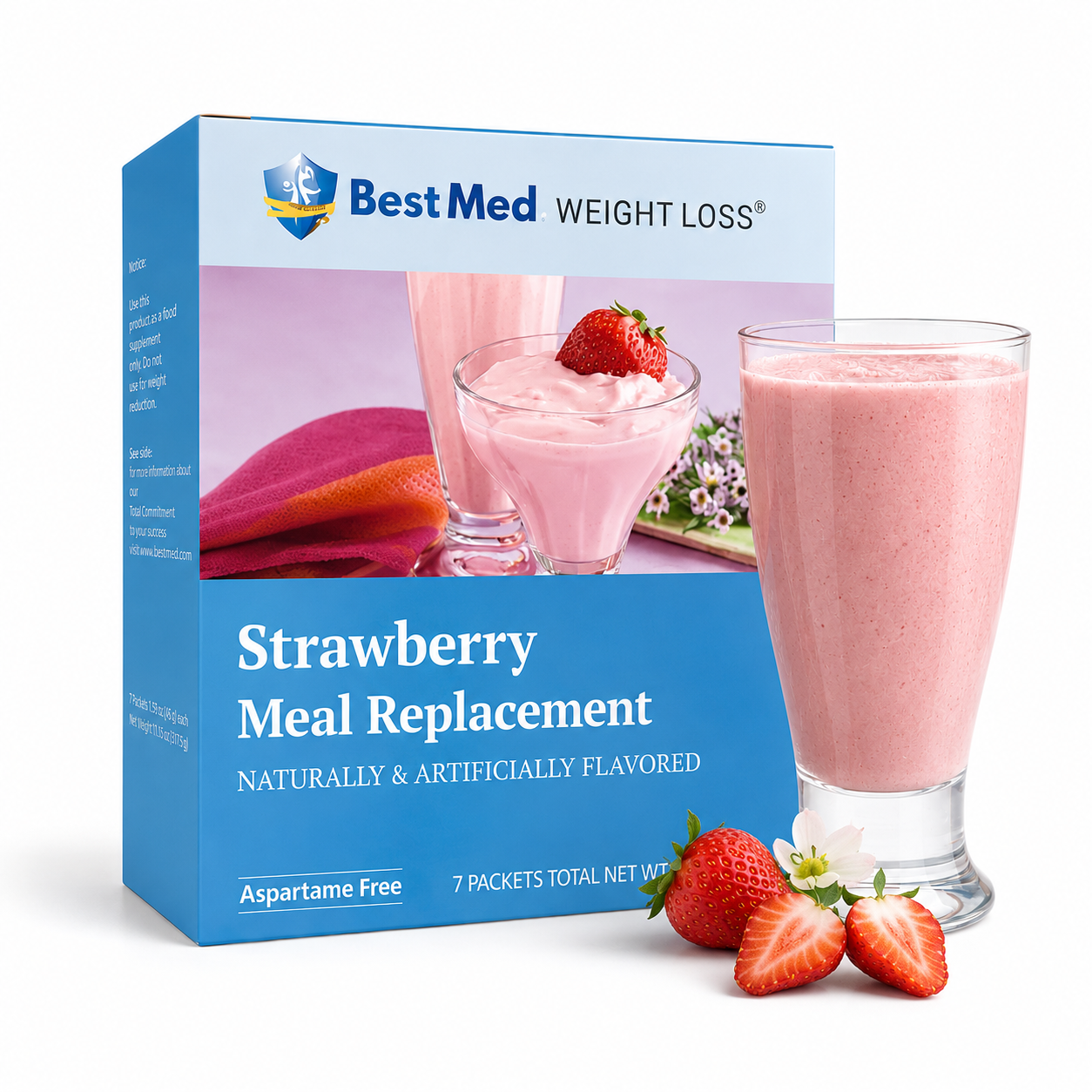 BestMed Strawberry High-Protein Meal Replacement Shake (7ct)