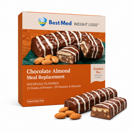 BestMed Meal Replacement Protein Bars, Chocolate Almond Protein Bar (7ct)