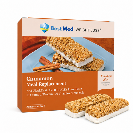 BestMed Meal Replacement High-Protein Bars, Cinnamon (7ct)