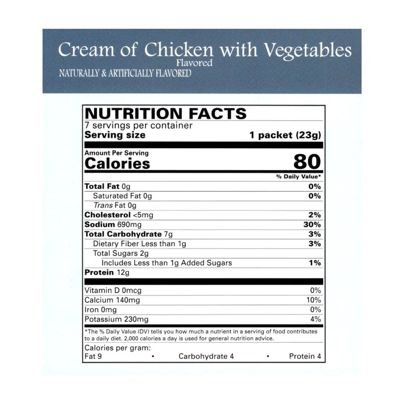 BestMed Cream of Chicken Flavor Soup with Vegetables | 7 Count