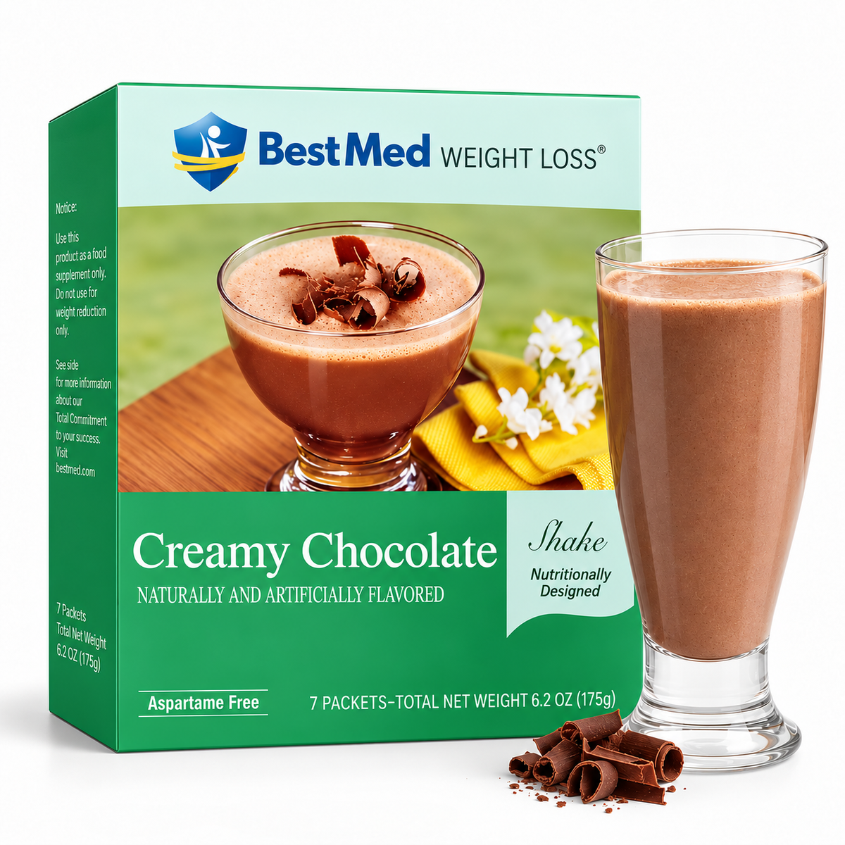 BestMed Creamy Chocolate Pudding and Shake | 7 Count