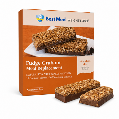 BestMed Meal Replacement High-Protein Bars, Fudge Graham (7ct)