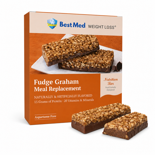 BestMed Meal Replacement High-Protein Bars, Fudge Graham (7ct)