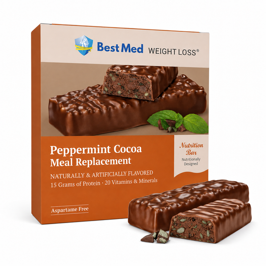 BestMed Meal Replacement Protein Bars, Peppermint Cocoa (7ct)