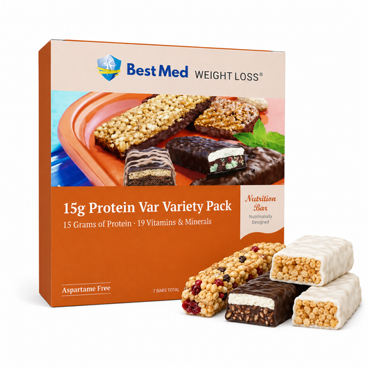 BestMed Meal Replacement Protein Bar, Variety Pack (7ct)