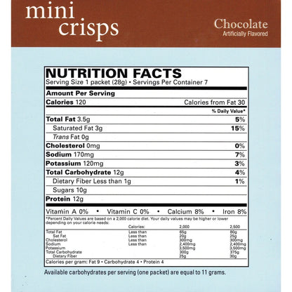 BestMed Chocolate Mini Crisps | 15g Protein | 7 packets