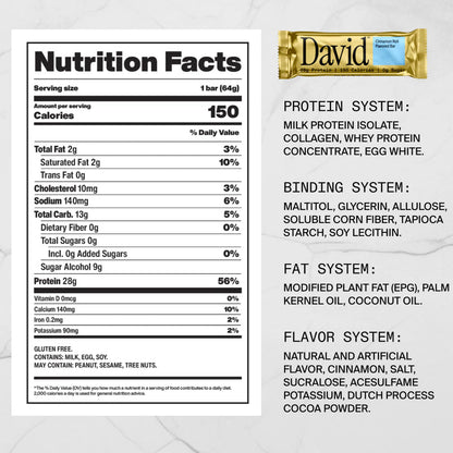 David Bars 28g High-Protein | Cinnamon (1ct)