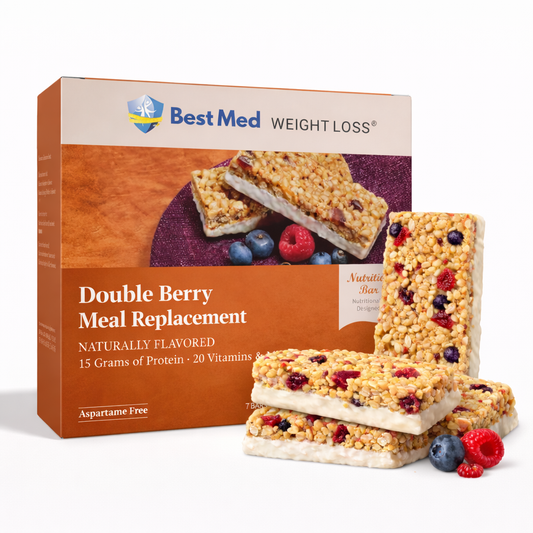 BestMed Meal Replacement Protein Bars, Double Berry (7ct)