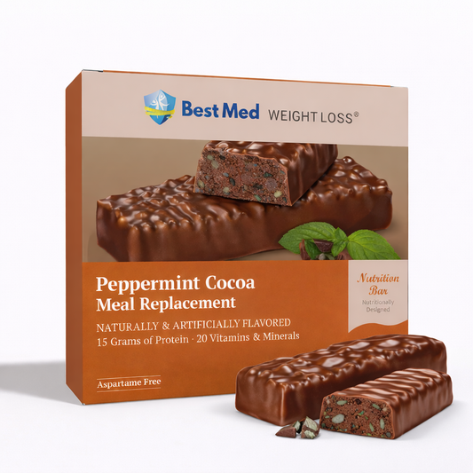 BestMed Meal Replacement Protein Bars, Peppermint Cocoa (7ct)