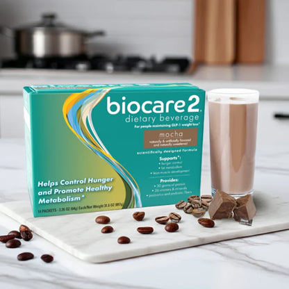 BioCare2 Mocha Dietary Beverage | 30g Protein | 14 Count