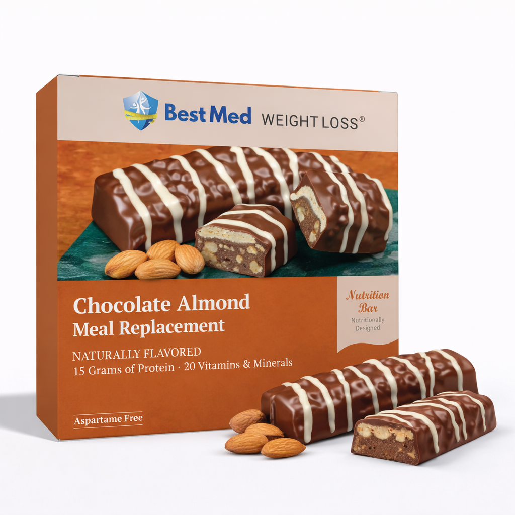 BestMed Meal Replacement Protein Bars, Chocolate Almond Protein Bar (7ct)