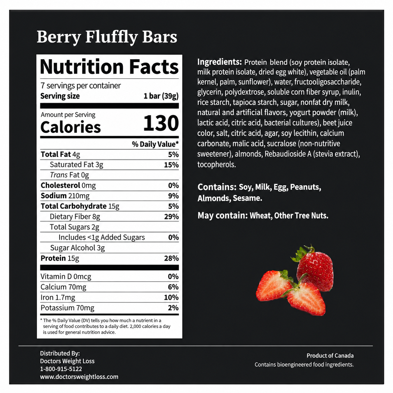 ProtiWise Fluffy Berry Protein Bars (7ct)
