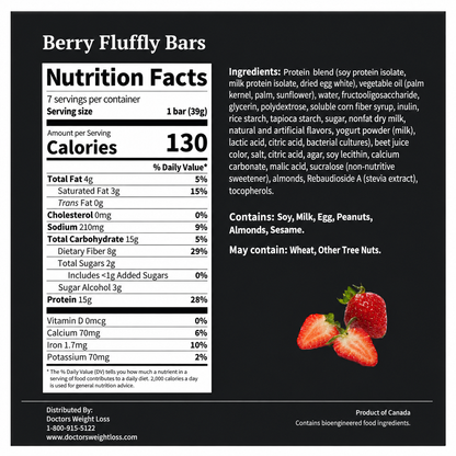 ProtiWise Fluffy Berry Protein Bars (7ct)