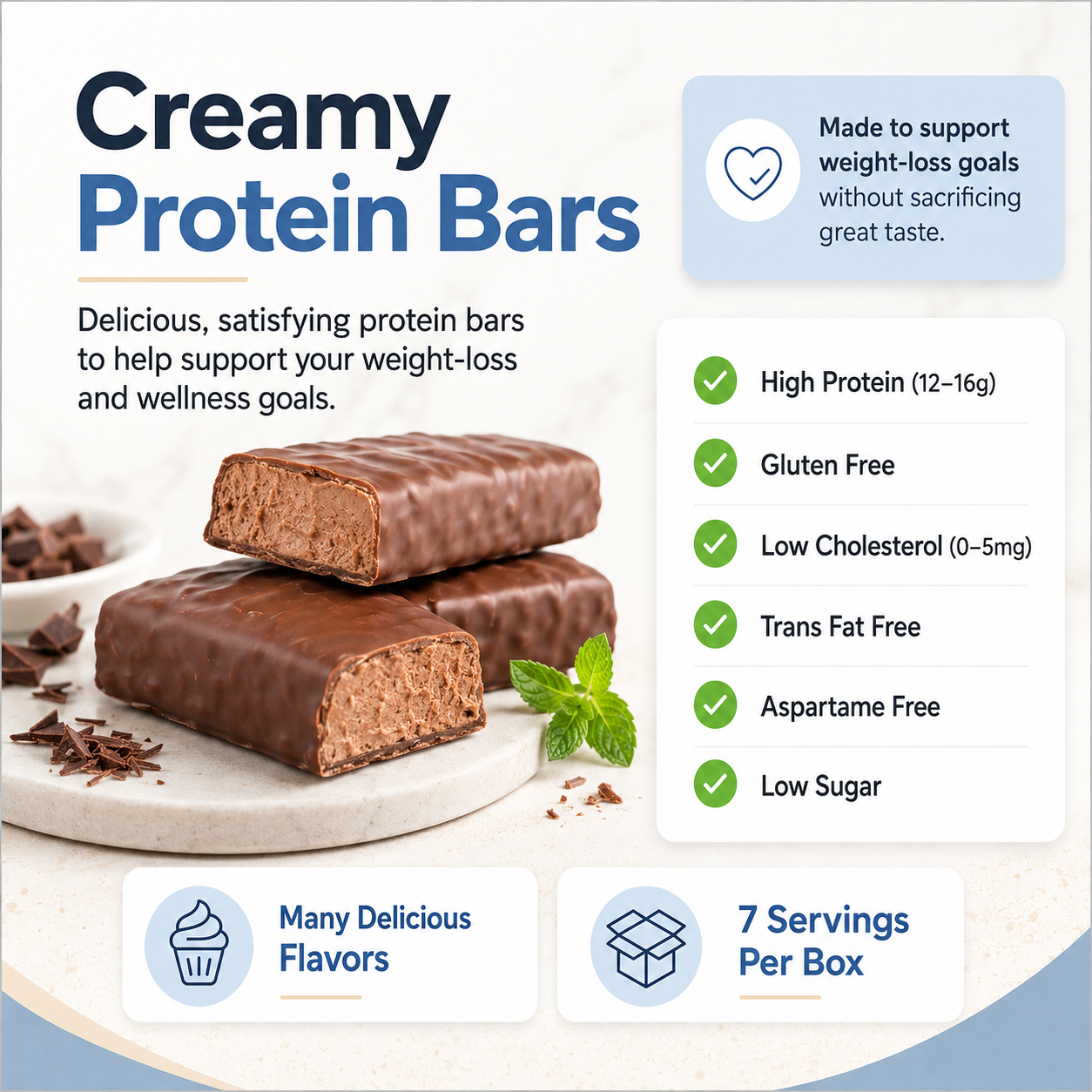NutriWise Caramel Nut Protein Bars (7ct)