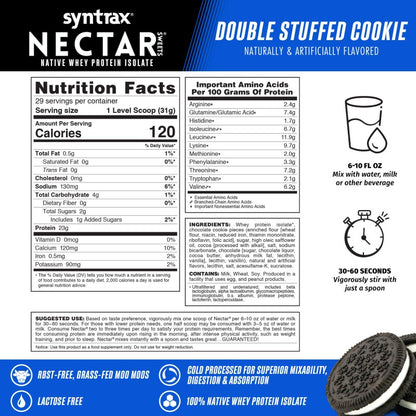 Syntrax Nectar 2lb Protein Powder - Double Stuffed Cookie (32 Serv)