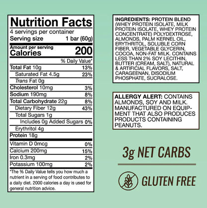 Atlast! Infusion White Almond 18g Protein Bars 4ct