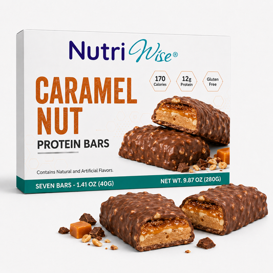 NutriWise Caramel Nut Protein Bars (7ct)