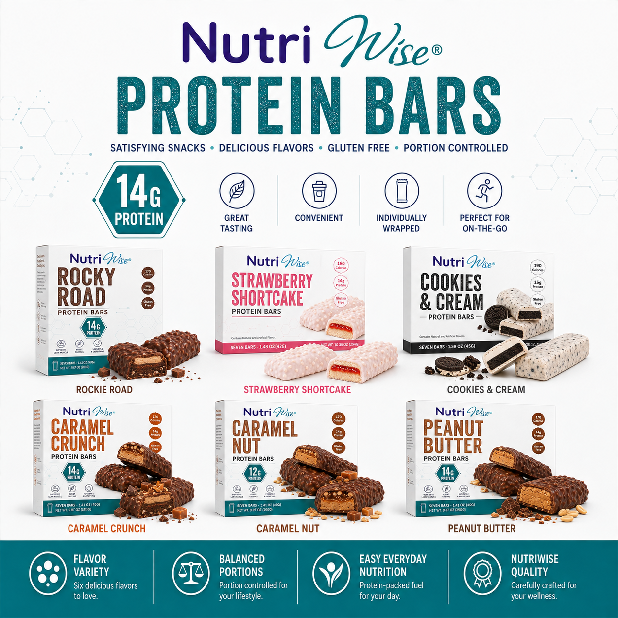 NutriWise Variety Pack Bars (7ct)