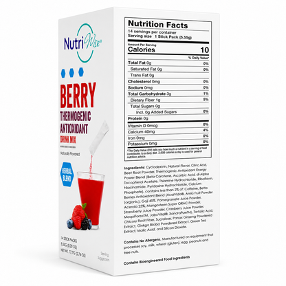 NutriWise Berry Meta Booster Thermogenic Antioxidant Drink (14ct)