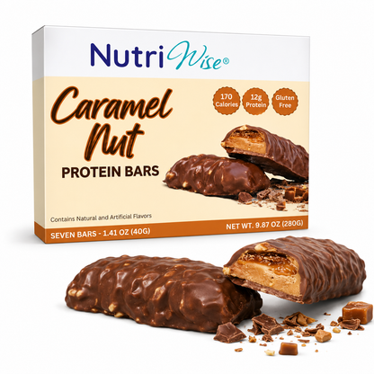 NutriWise Caramel Nut Protein Bars (7ct)