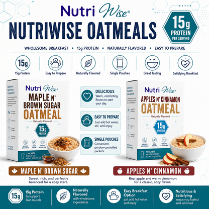 NutriWise Maple Brown Sugar Protein Oatmeal (7ct)