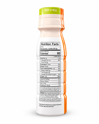 NutriWise Single 15g Protein Shot Orange (4-Pack)