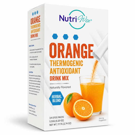 NutriWise Orange Meta Booster Thermogenic Antioxidant Drink (14ct)