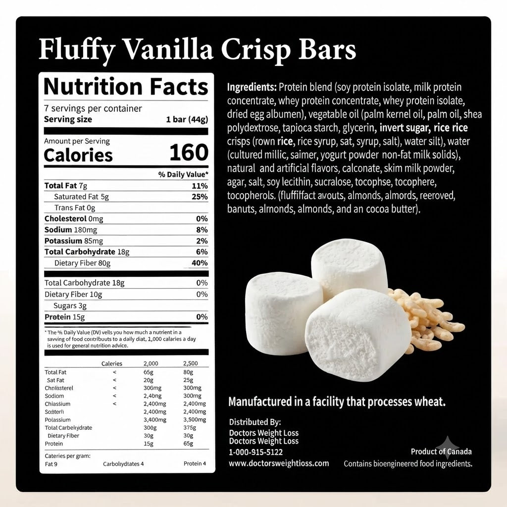ProtiWise Fluffy Vanilla Crisp Diet-Friendly Protein Bars (7ct)