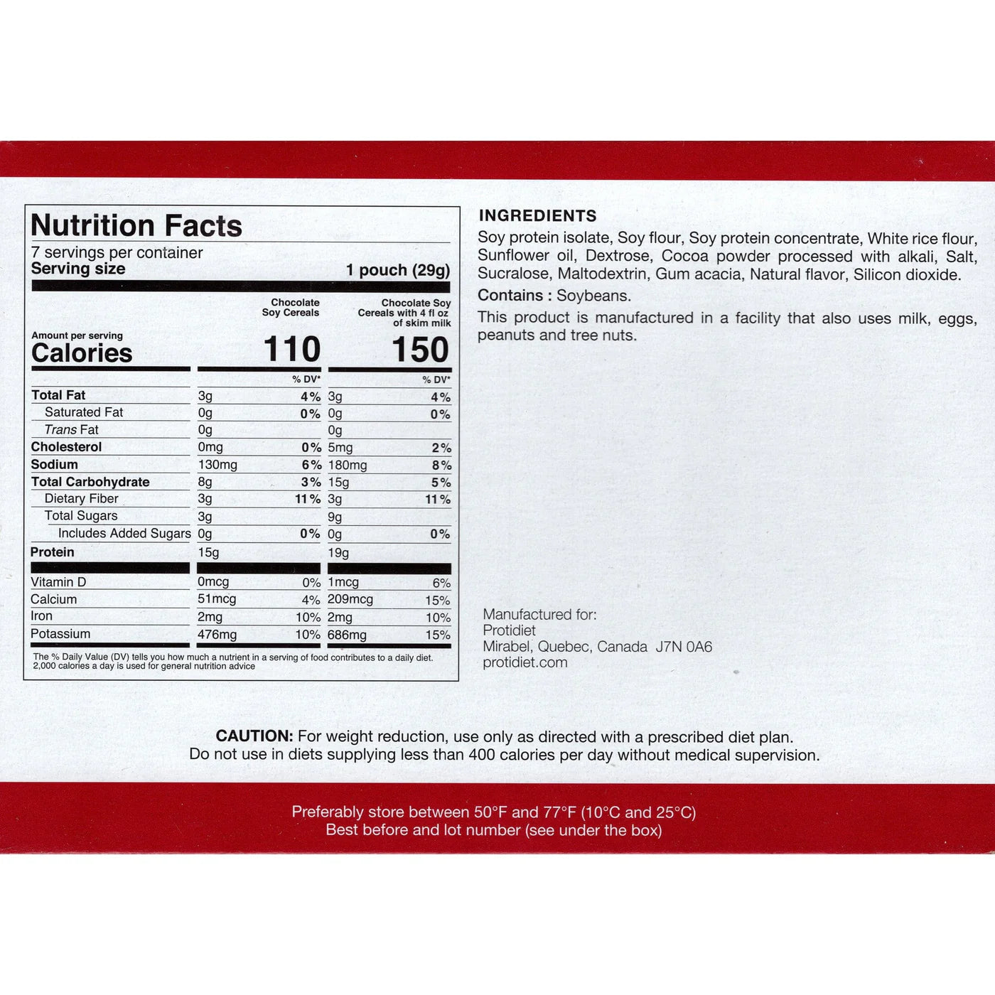 ProtiDIET Chocolate Soy Cereal (7ct)