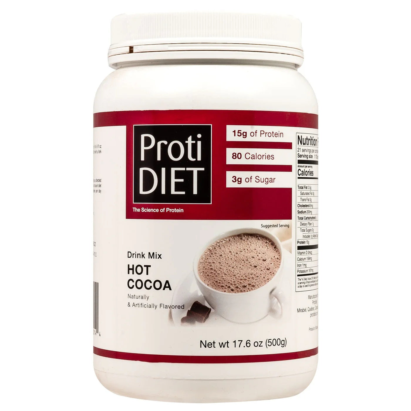 ProtiDIET Hot Cocoa Mix Jar (21 serv)