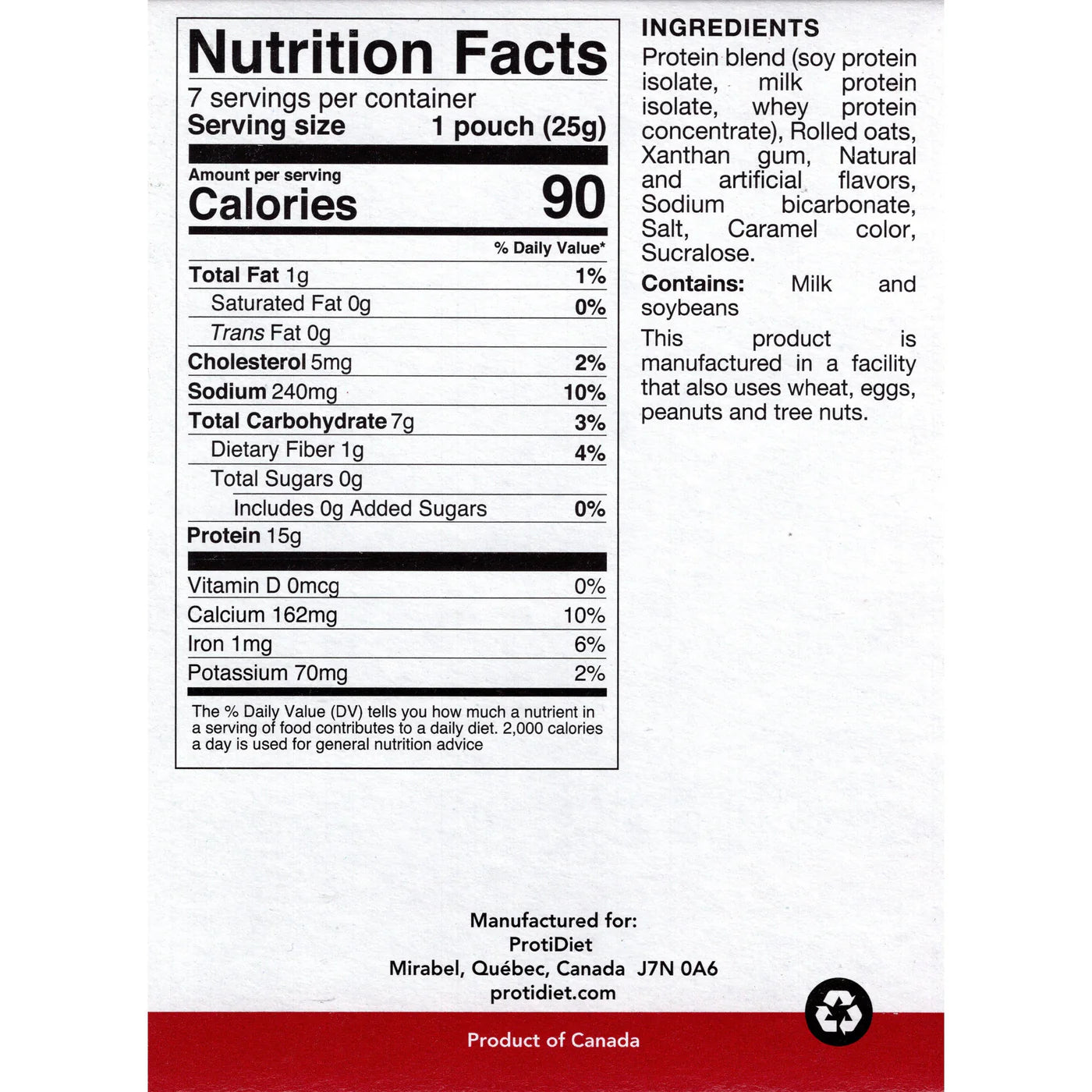 ProtiDIET High-Protein Maple Brown Sugar Oatmeal Box (7ct)