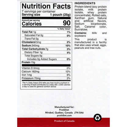 ProtiDIET High-Protein Maple Brown Sugar Oatmeal Box (7ct)