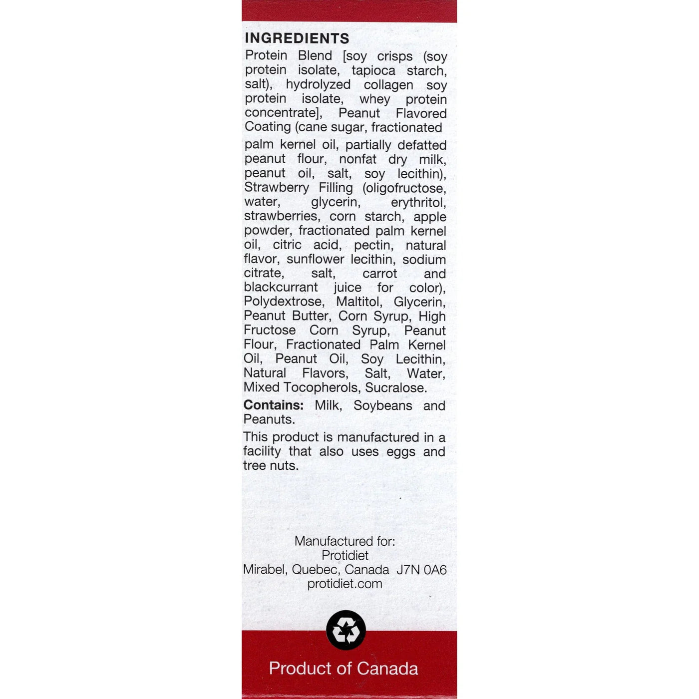 ProtiDIET Old Fashion Strawberry Peanut Bars (7ct)