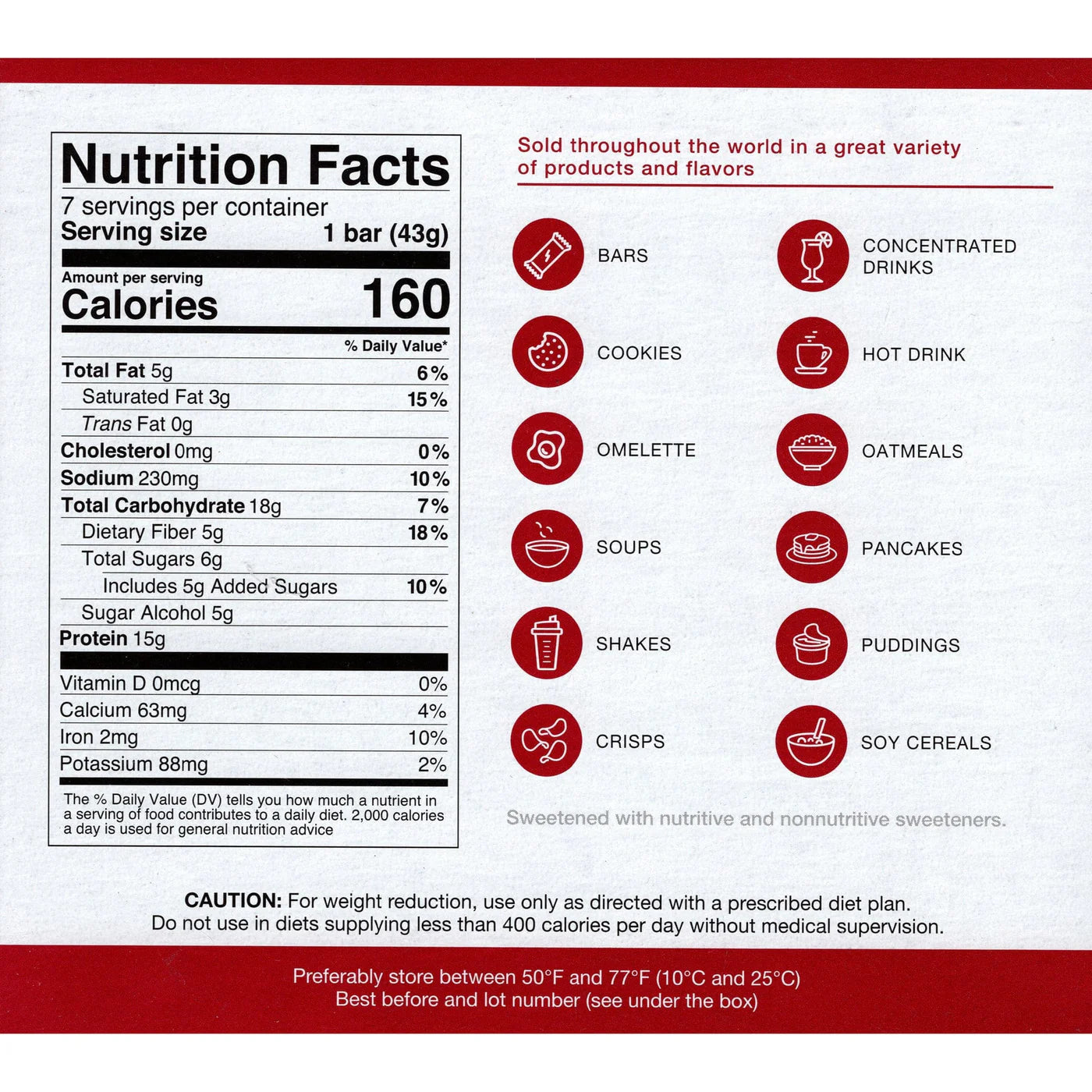 ProtiDIET Old Fashion Strawberry Peanut Bars (7ct)