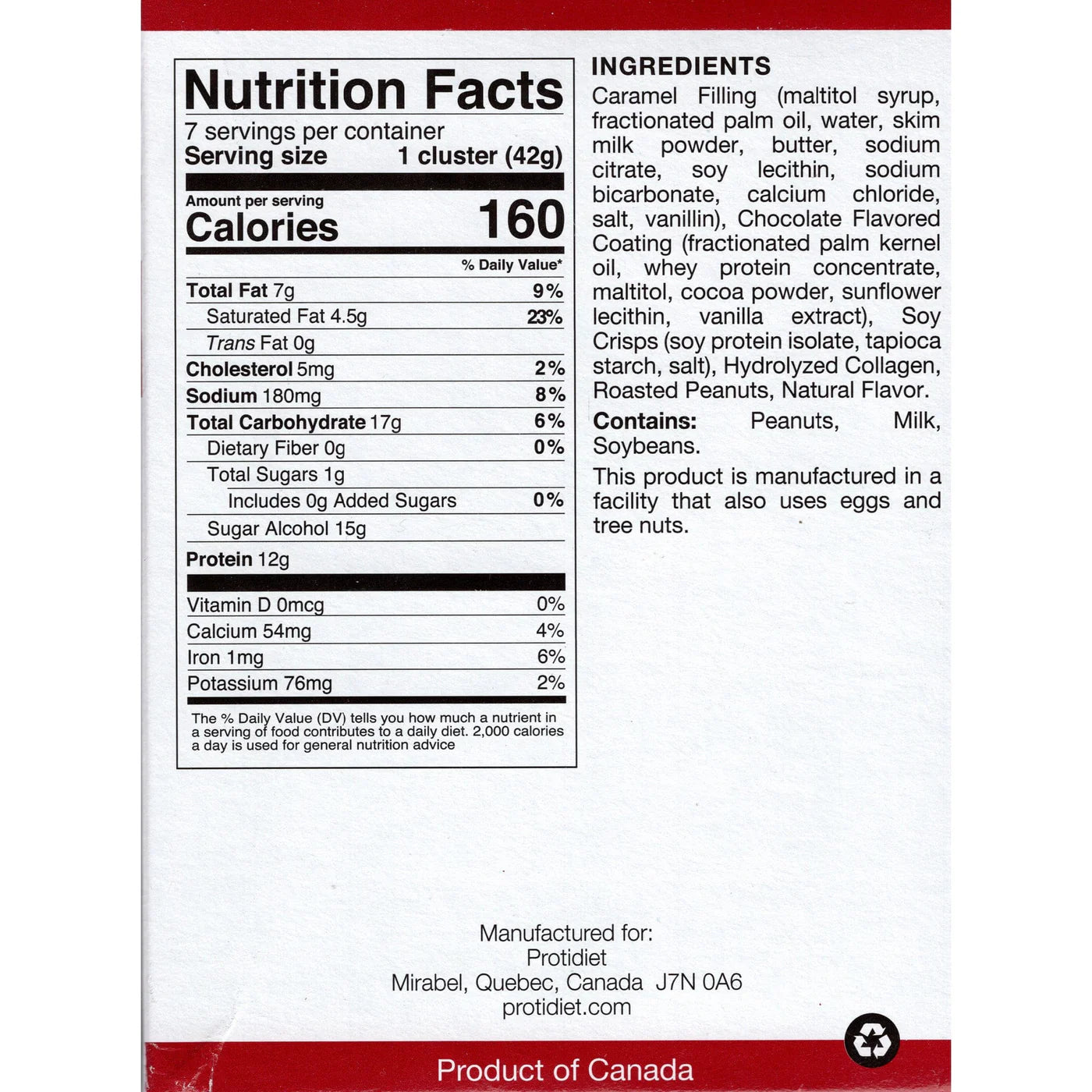 ProtiDIET Chocolate & Caramel Crispy Bites (7ct)