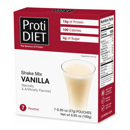ProtiDIET Vanilla Shake Mix | High-Protein Shake (7ct)
