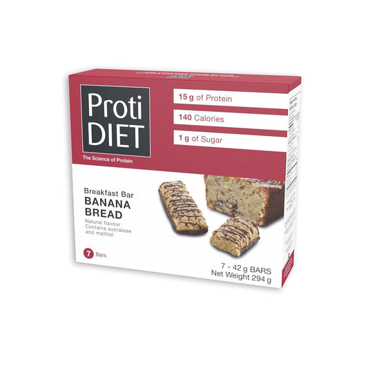 ProtiDIET Banana Bread Breakfast Bars (7ct)