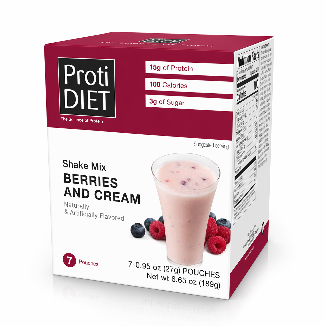 ProtiDIET Berries & Cream Shake (7ct)