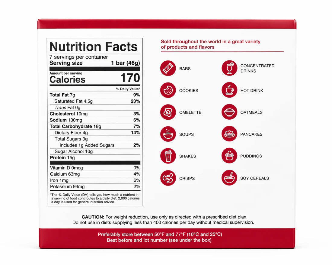 ProtiDIET Caramel Layer & Peanut Delight Protein Bars (7ct)