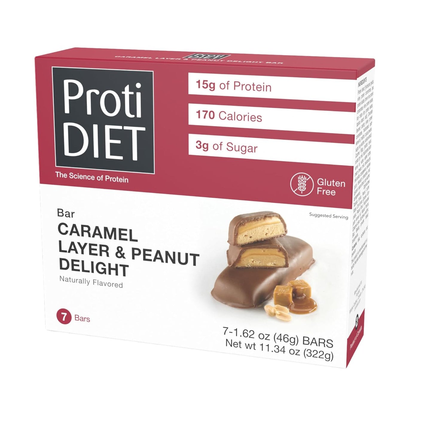 ProtiDIET Caramel Layer & Peanut Delight Bars (7ct)